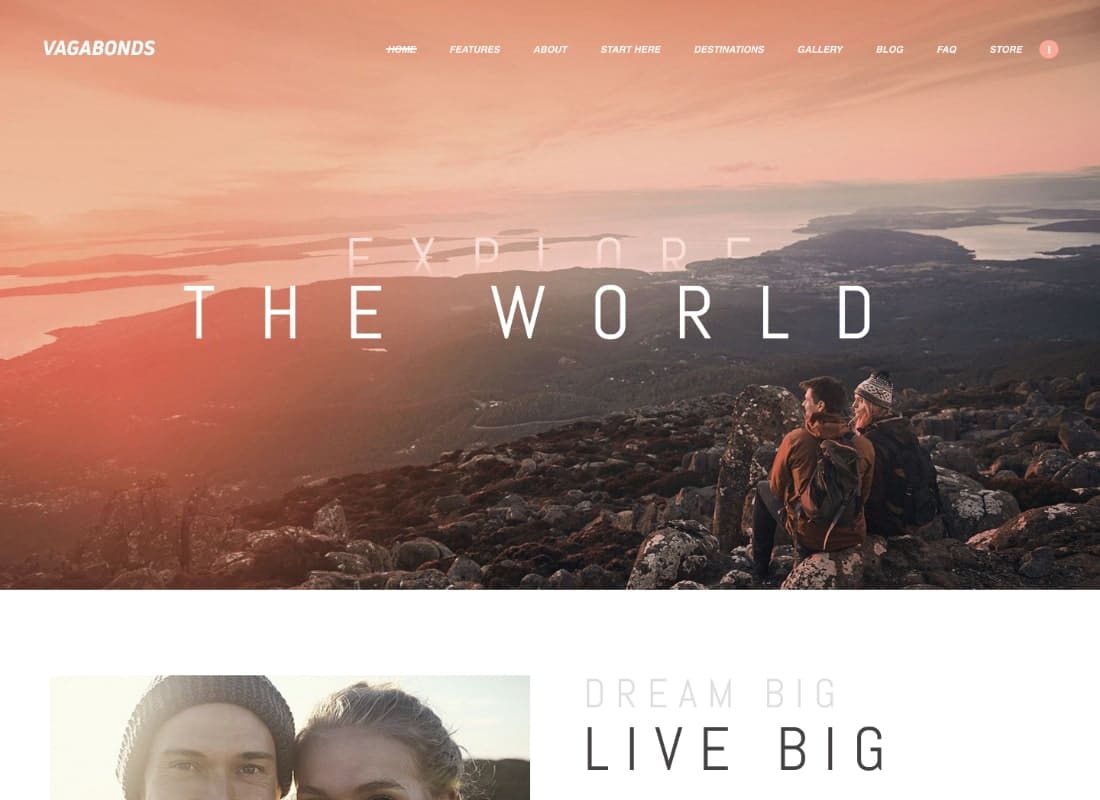 Vagabonds | Personal Travel & Lifestyle Blog WordPress Theme Website Template