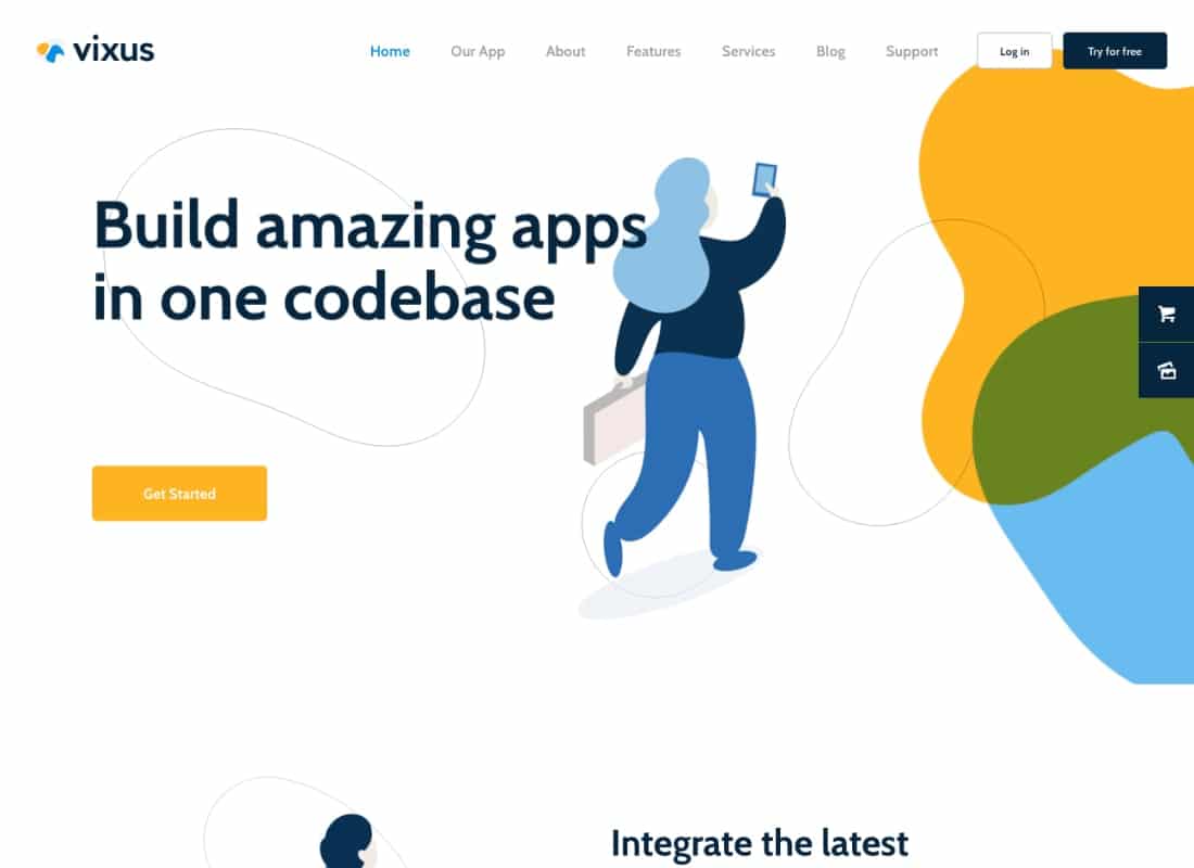 Vixus | Startup & Mobile App WordPress Landing Page Theme Website Template