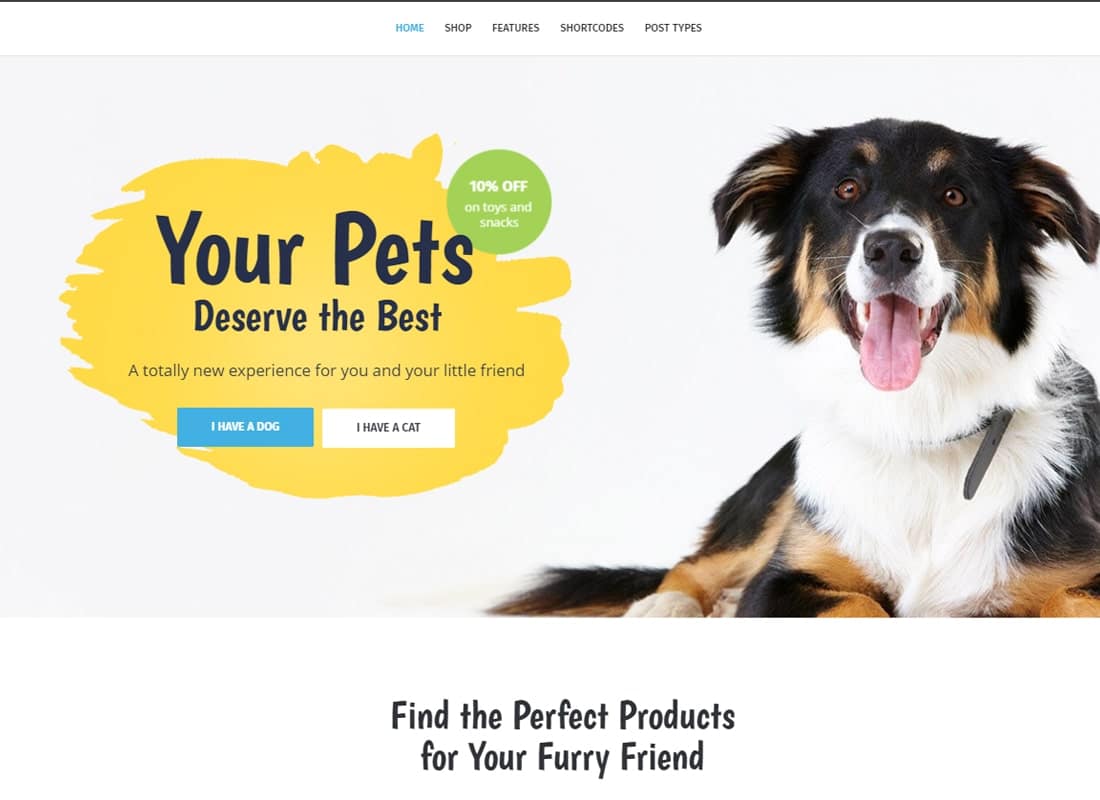 Whiskers - Pets Store | Vet Clinic | Animal Adoption Website Template
