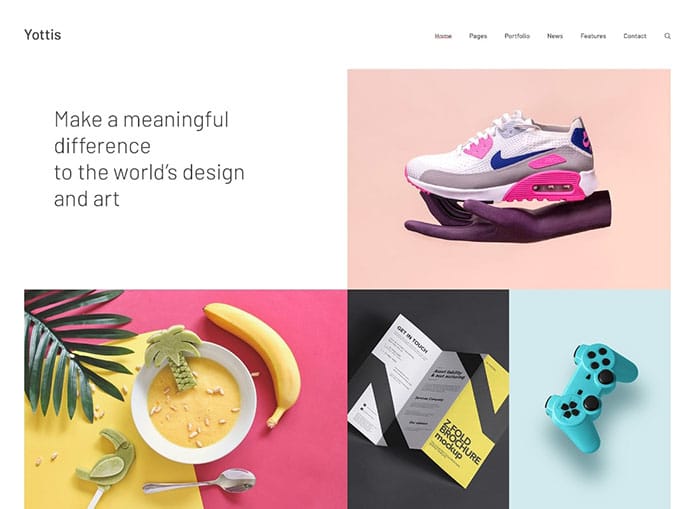 Yottis | Personal Creative Portfolio WordPress Theme + Store Website Template