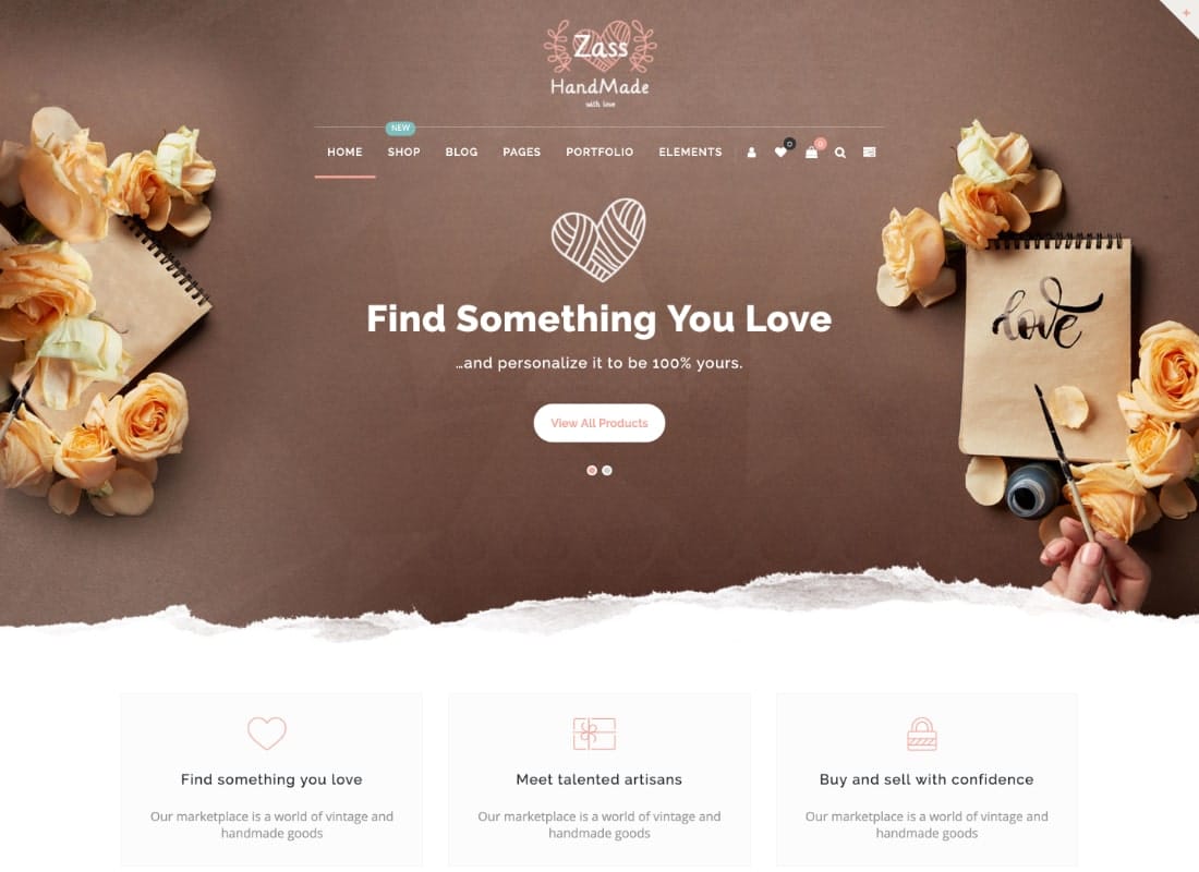 Zass | WooCommerce Theme for Handmade Artists and Artisans Website Template