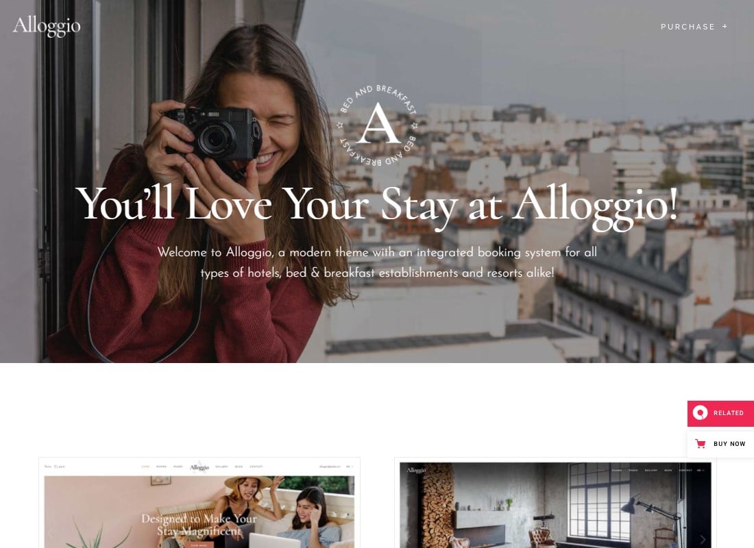 Alloggio - Hotel Booking Theme Website Template