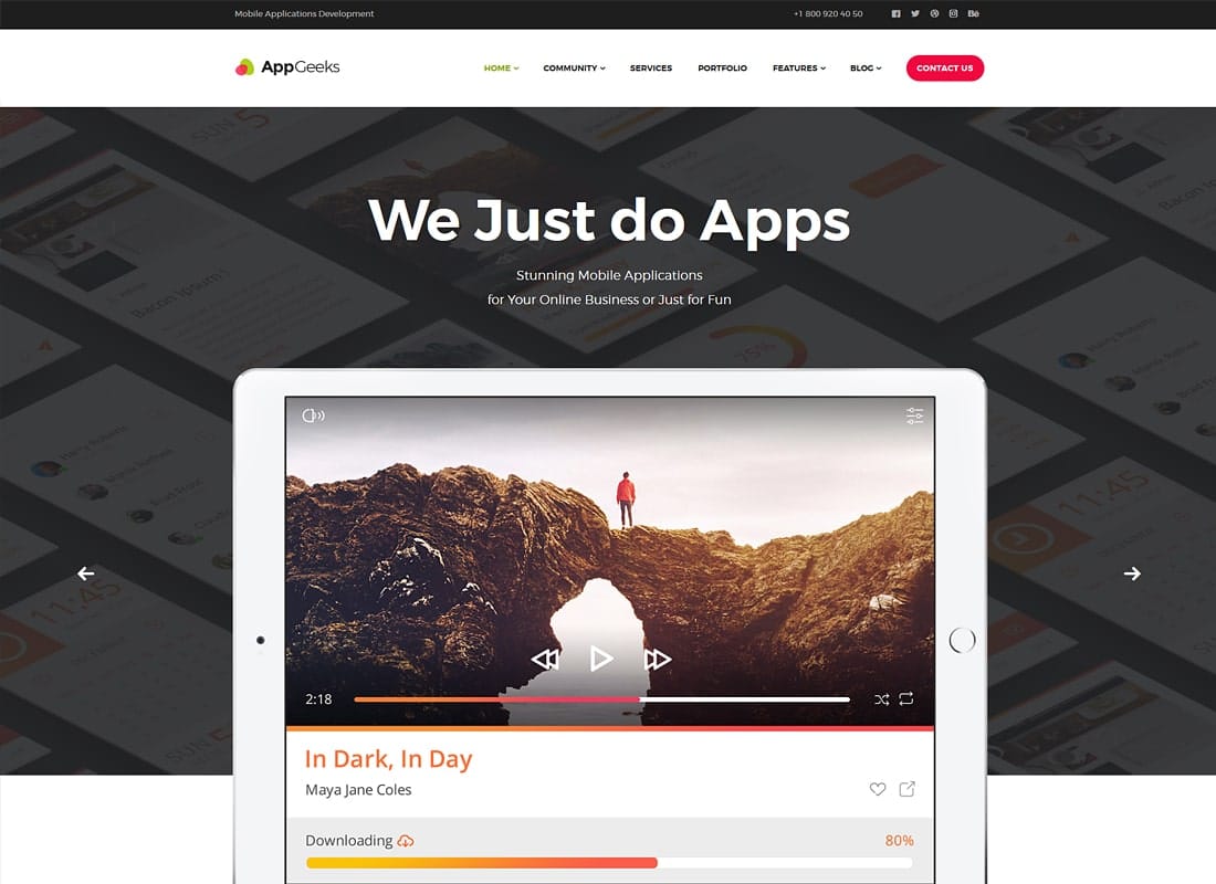 AppGeeks | A Web Studio & Creative Agency WordPress Theme Website Template