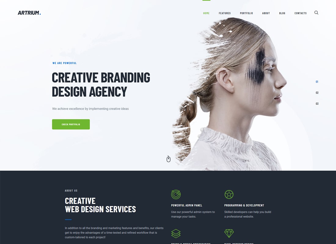 Artrium | Creative Agency & Web Studio WordPress Theme Website Template