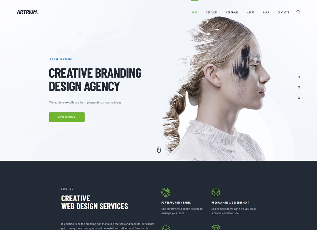 Artrium | Creative Agency & Web Studio WordPress Theme   Website Template