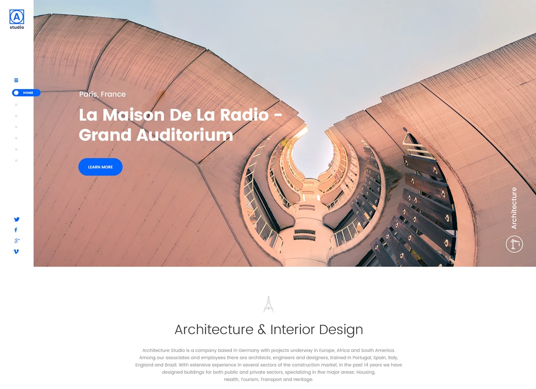 A.Studio | Interior Design and Architecture WordPress Theme Website Template