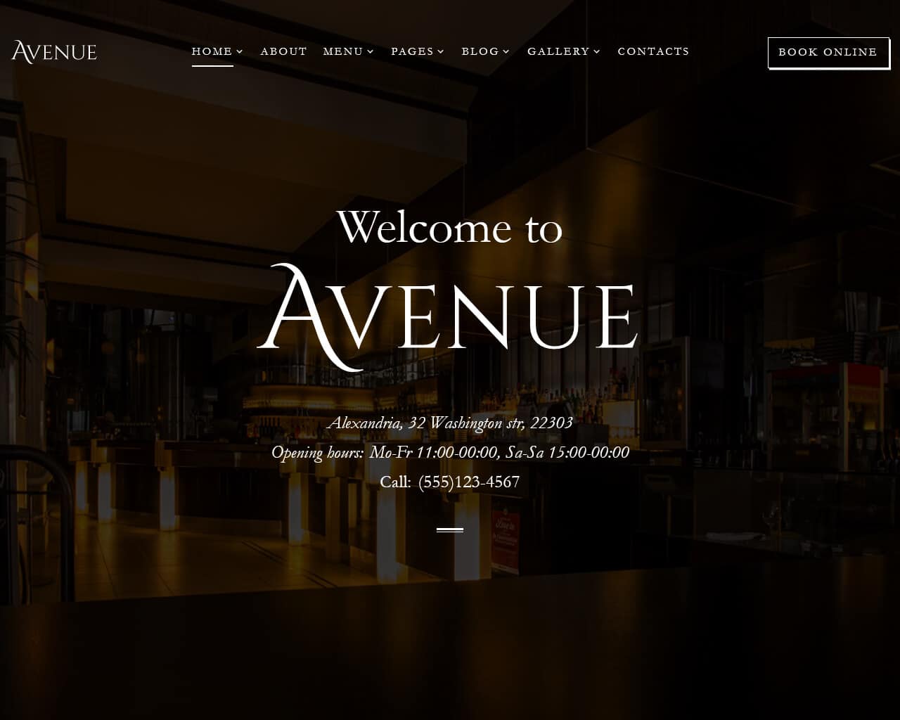 Avenue Website Template