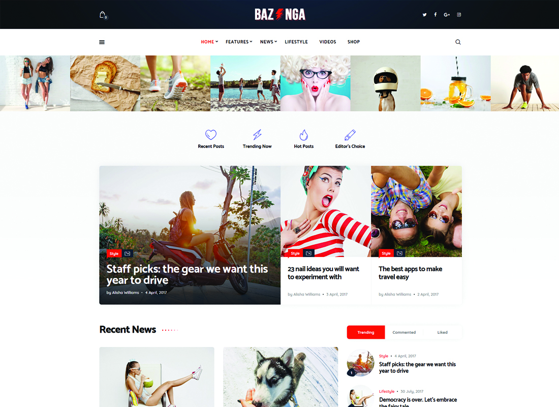 Bazinga | Magazine & Viral Blog WordPress Theme Website Template