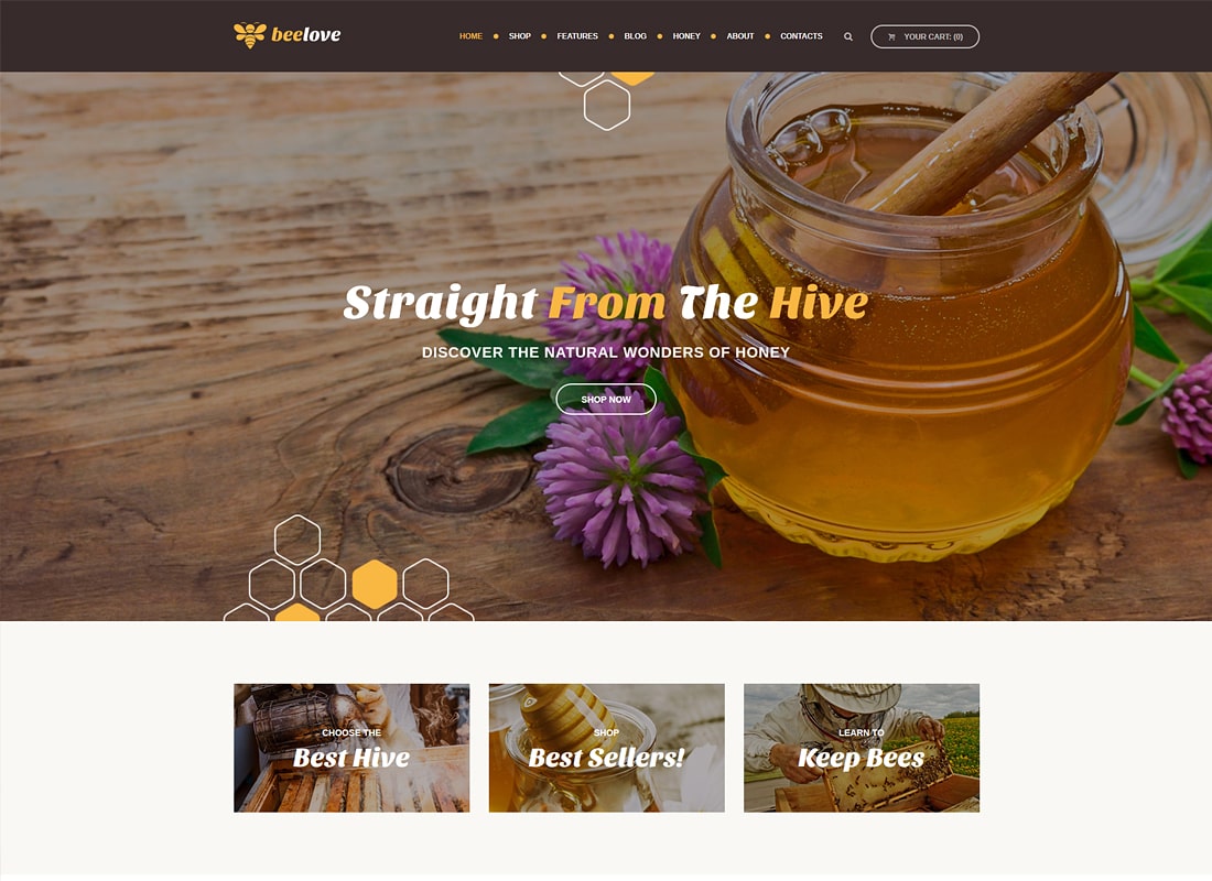 Beelove | Honey Production and Sweets Online Store WordPress Theme Website Template
