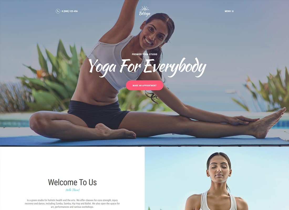 BeYoga | Yogastudio & Gym WordPress Theme Website Template