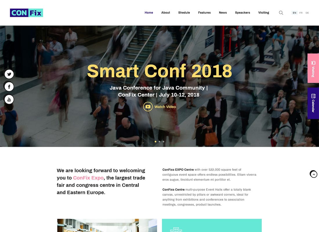 ConFix - Expo & Events WordPress Theme Website Template