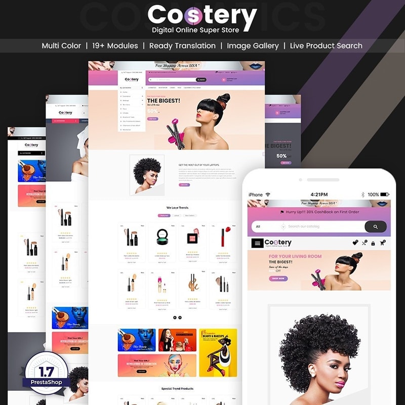 Costery - Cosmetics Super Store v2 Template Website Template