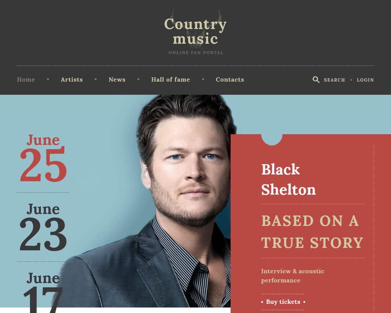 Country Music Website Template