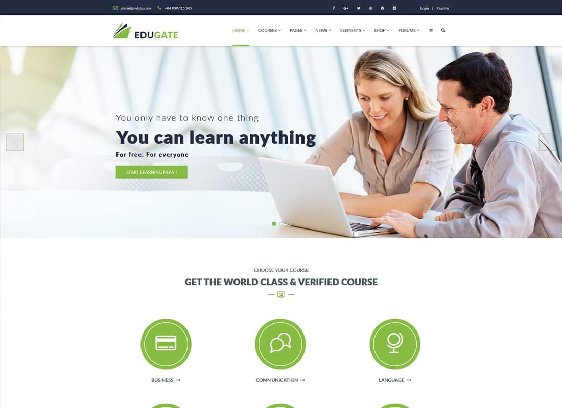 Education WordPress | Edugate Education Website Template