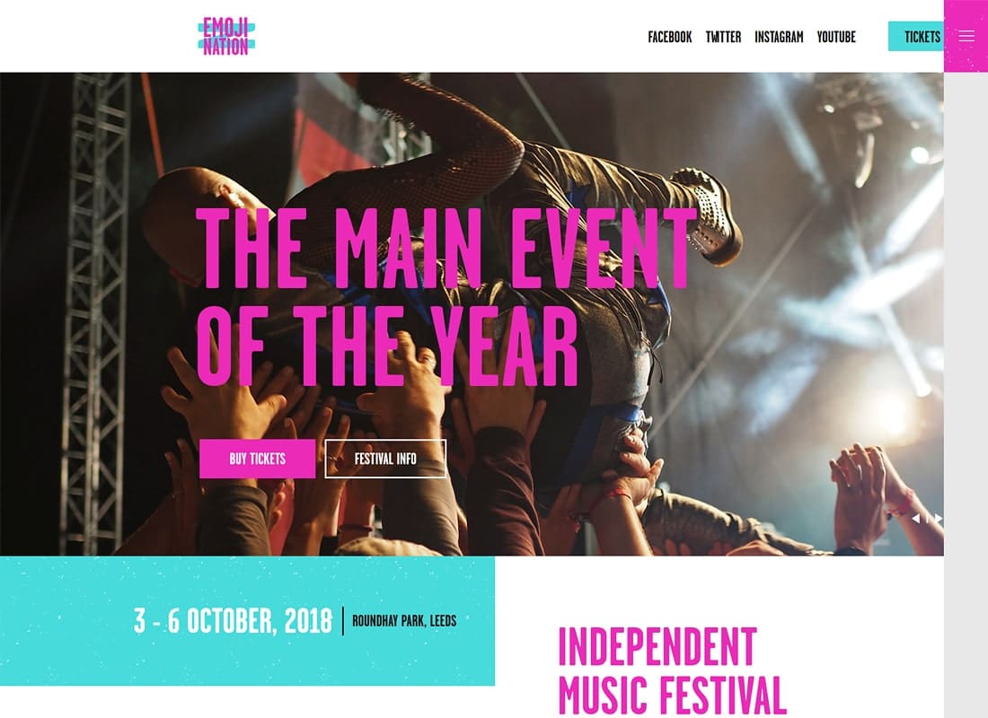 EmojiNation | Night Club & Concert WordPress Theme Website Template