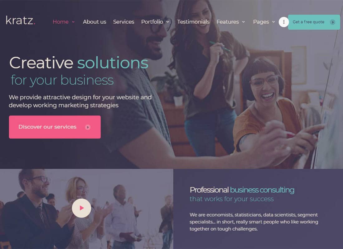 Kratz | Digital Agency Marketing and SEO WordPress Theme Website Template