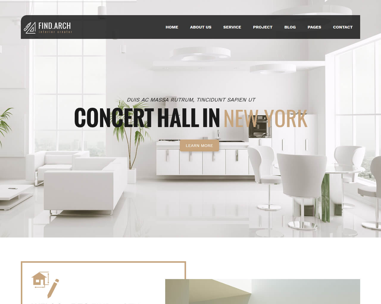 Findarc Interior Design Website Template 
