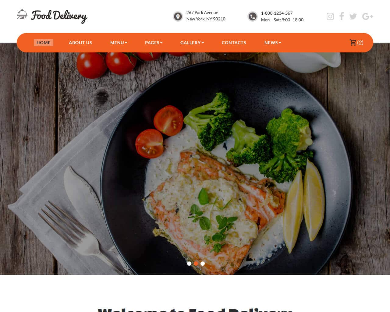 Food Ordering Service Website Template