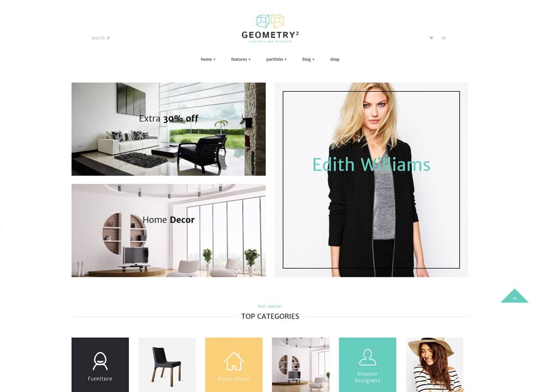 Geometry | Interior Design & Furniture Shop WordPress Theme   Website Template