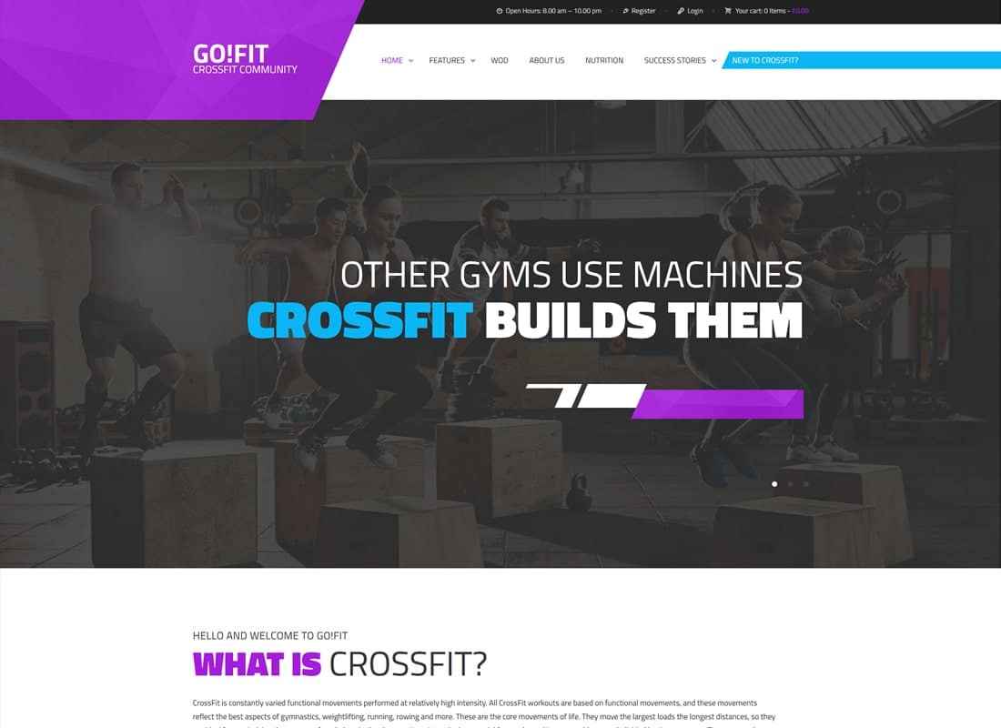 GoFit! | Fitness, Gym and Crossfit WordPress Theme Website Template