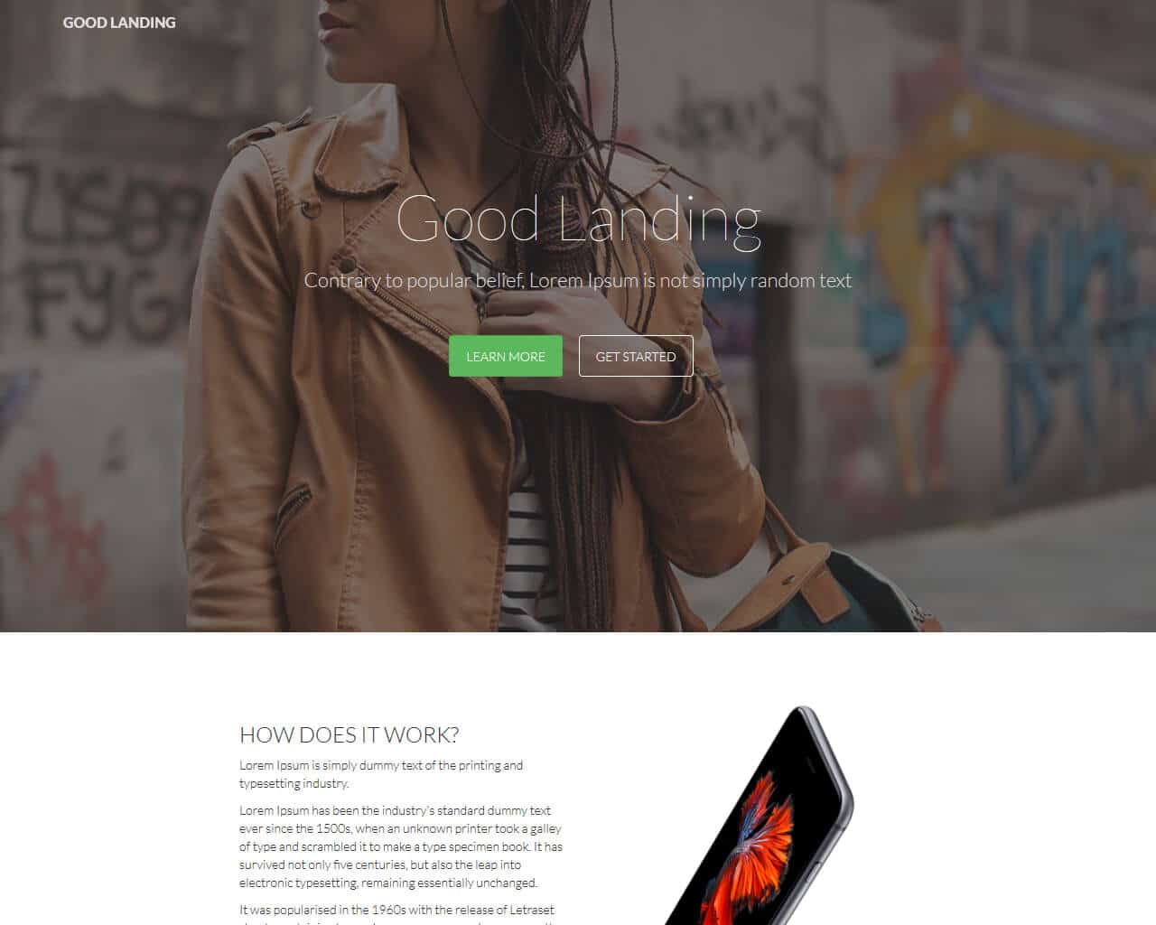 GoodLanding – Bootstrap Landing Page Template