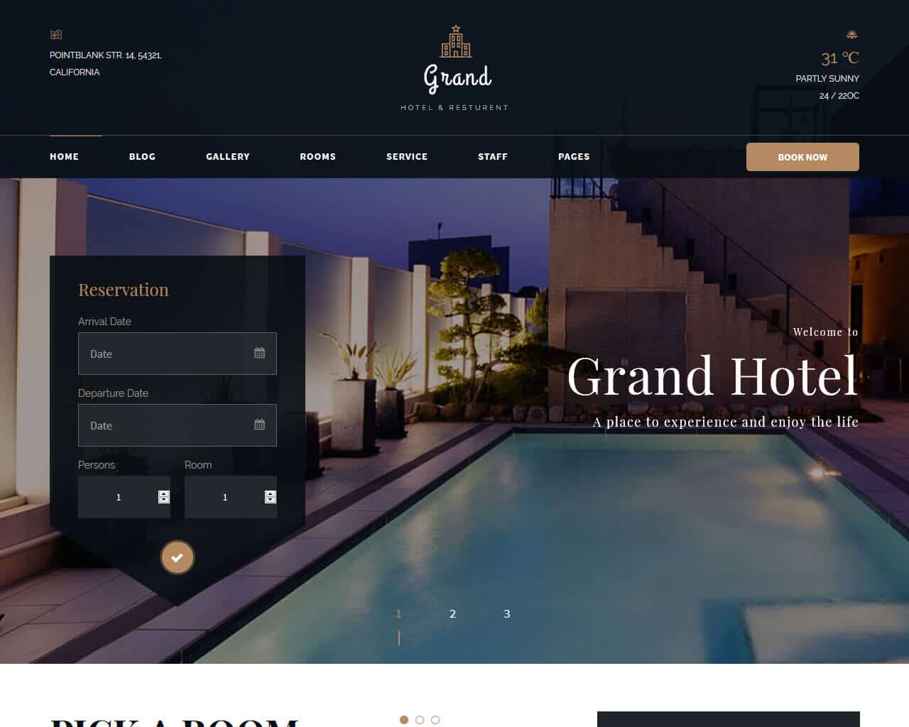 Grand-Hotel Website Template