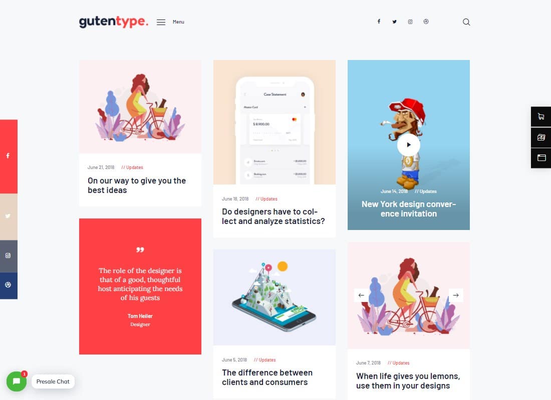 Gutentype | 100% Gutenberg WordPress Theme for Modern Blog + Elementor Website Template