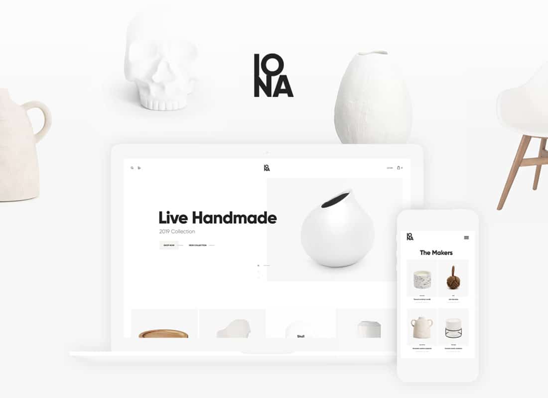 Iona - Handmade & Crafts Shop WordPress Theme Website Template