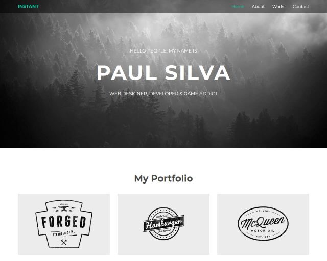 Instant – Bootstrap Personal Template