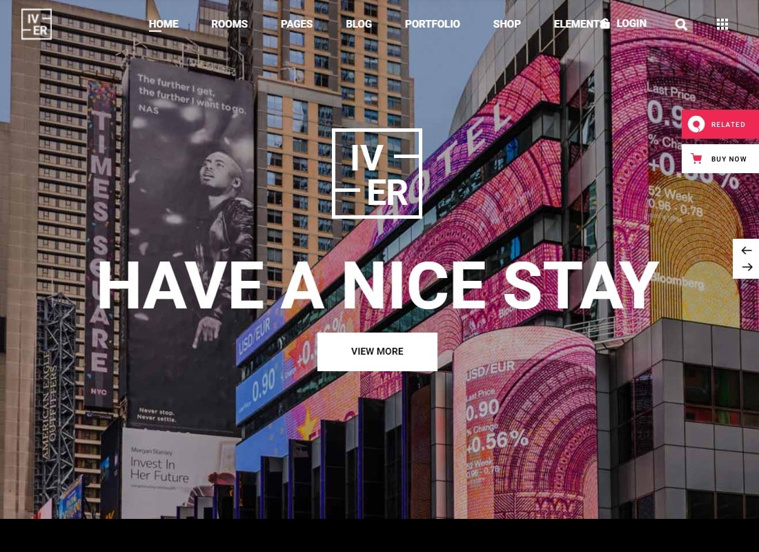 Iver - Modern Hotel Theme Website Template