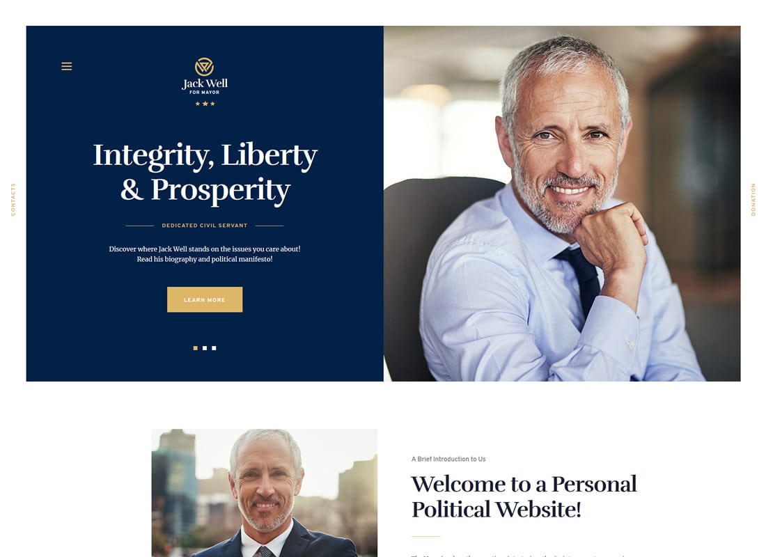 Jack Well | Elections Campaign & Political WordPress Theme   Website Template