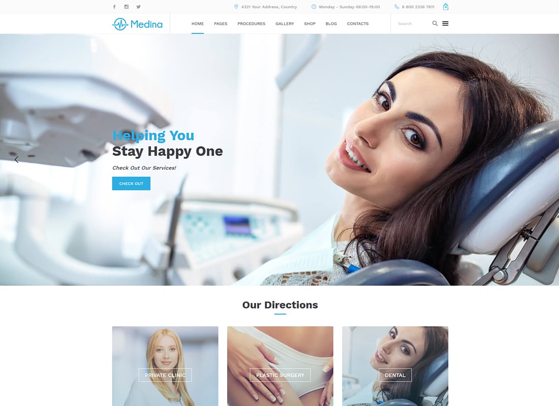 Medical | Medina Medical WordPress Website Template