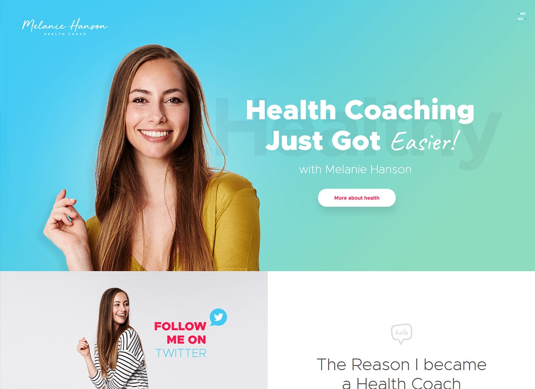 Health Coach Blog & Lifestyle Magazine WordPress Theme Website Template