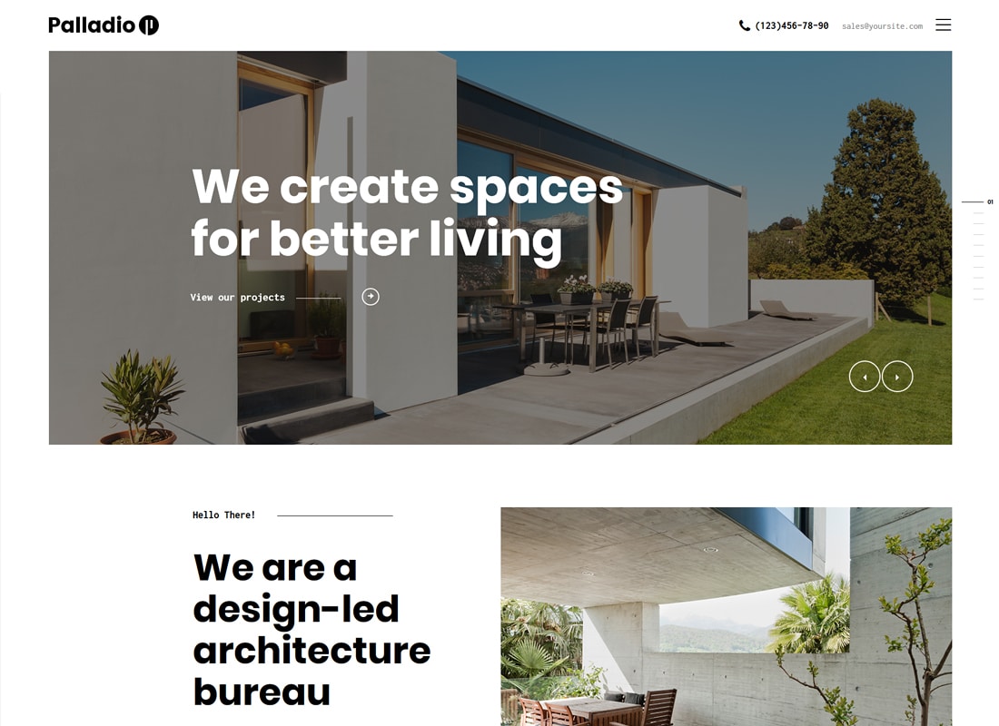 Palladio | Interior Design & Architecture WordPress Theme Website Template