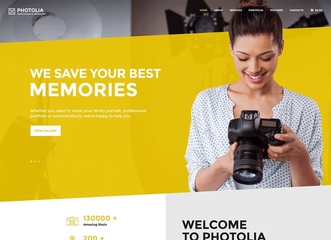 Photolia | Photo Company & Photo Supply Store WordPress Theme Website Template