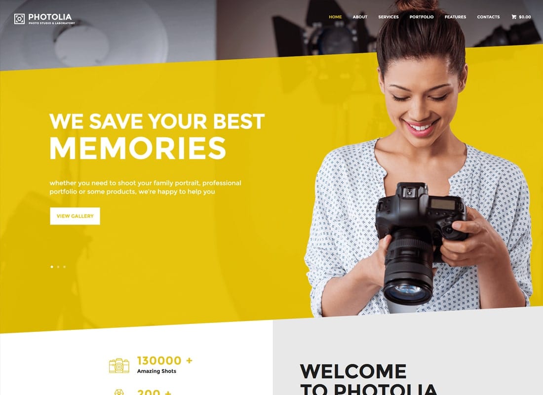 Photolia | Photo Company & Photo Supply Store WordPress Theme Website Template