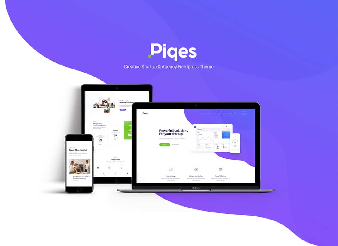 Piqes | Creative Startup & Agency WordPress Theme Website Template