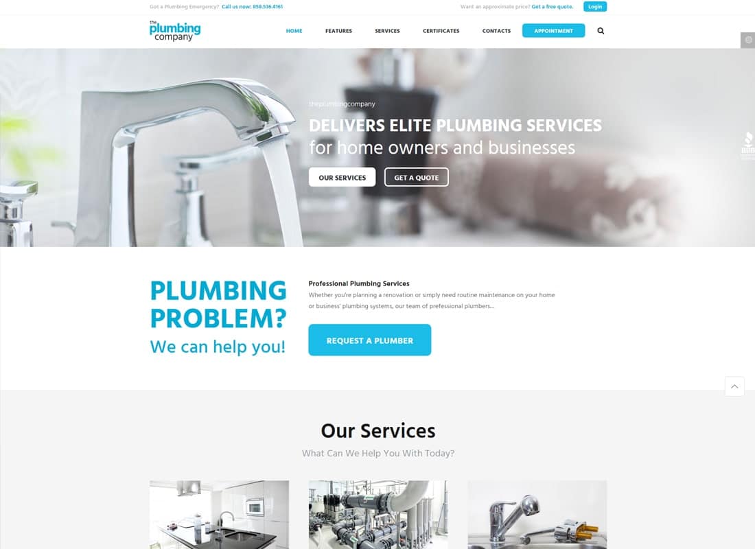 Plumbing and Building Parts, Tools & Accessories Store WordPress Theme  Website Template