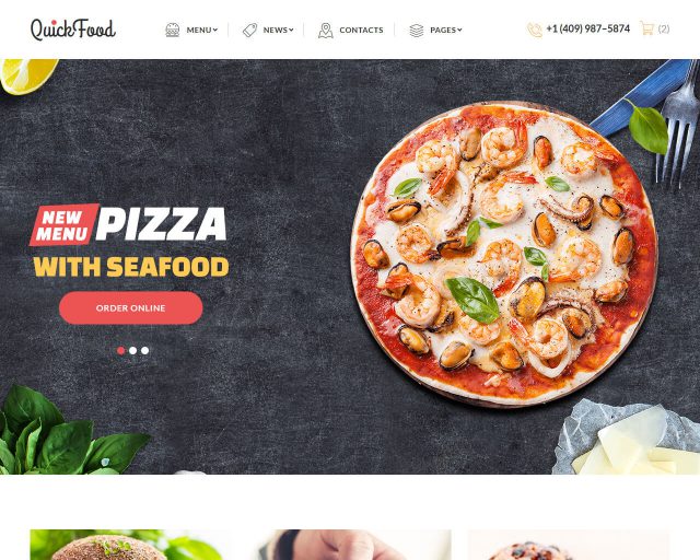 Eye Catching Restaurant Website Templates 2018