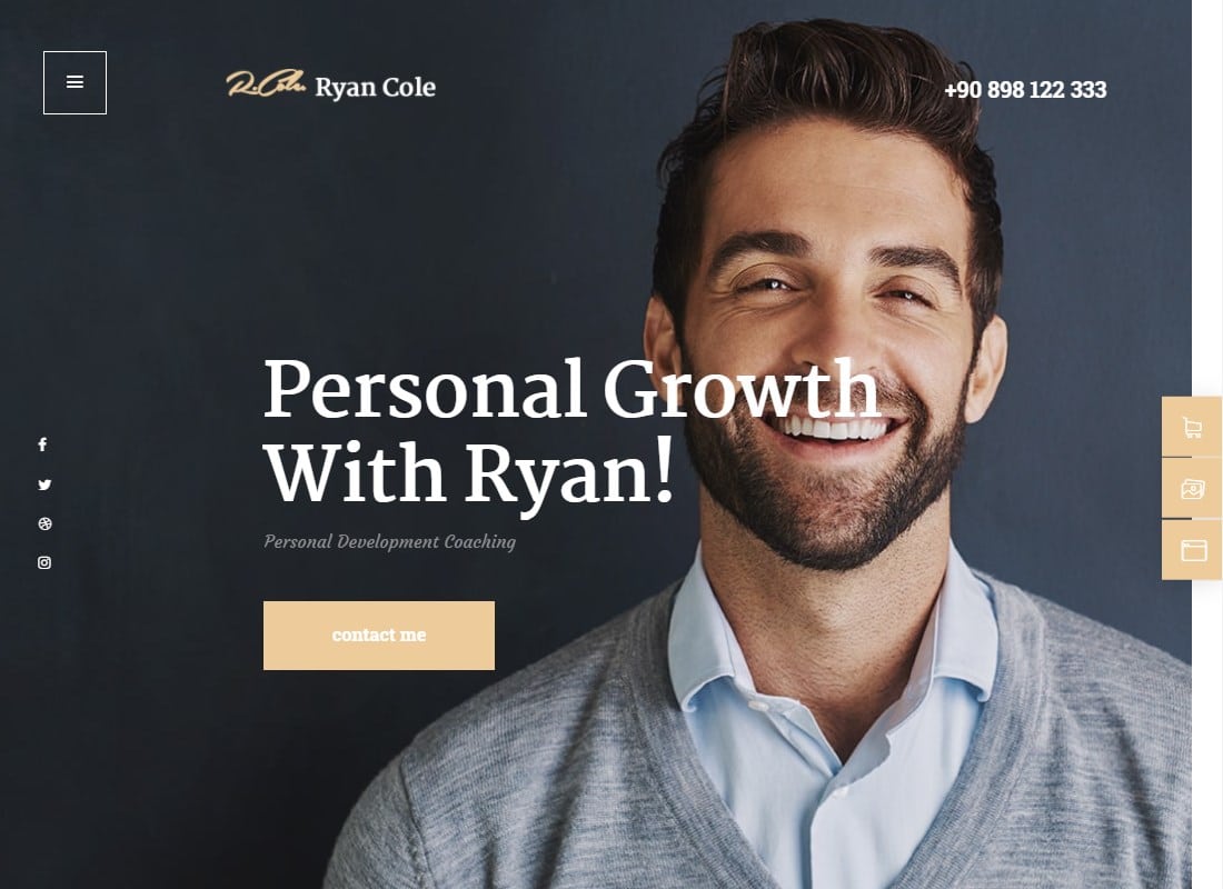 R.Cole | Life & Business Coaching WordPress Theme Website Template