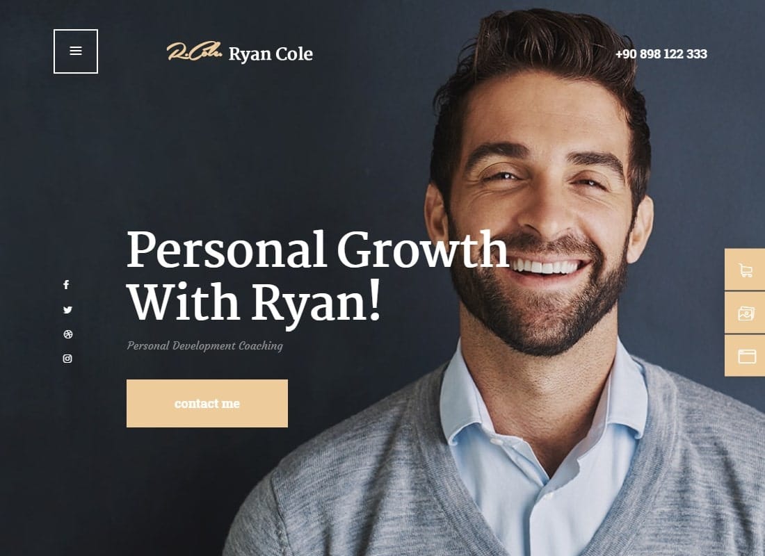 R.Cole | Life & Business Coaching WordPress Theme Website Template