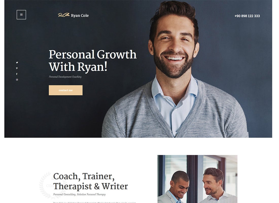 R.Cole | Life & Business Coaching WordPress Theme  Website Template