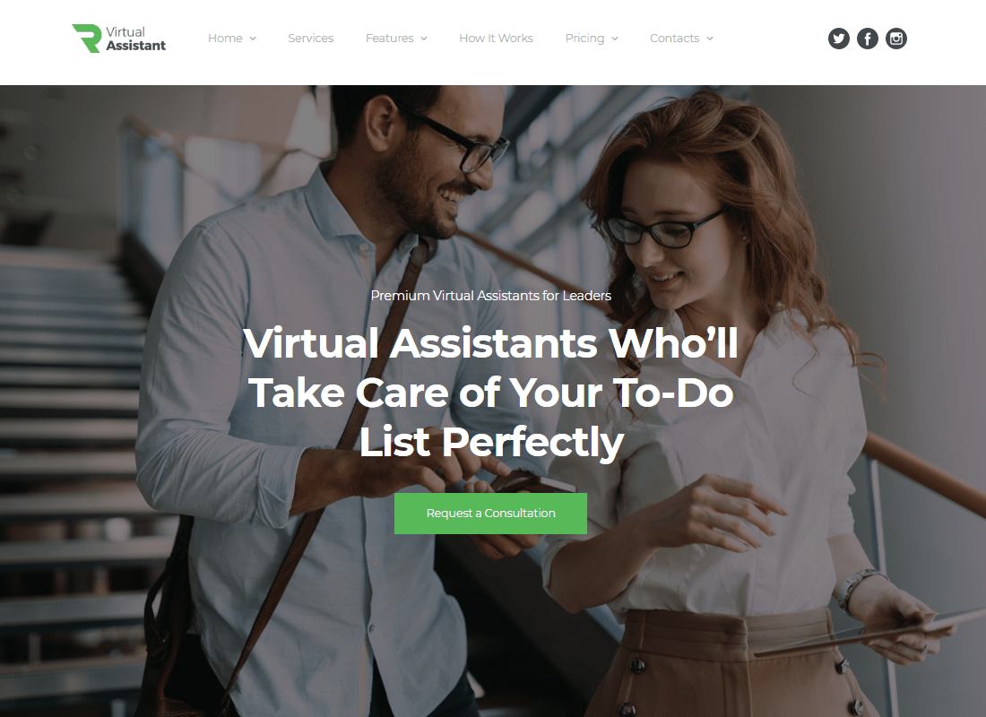 Revirta - Virtual Assistant Business Template Kit Website Template