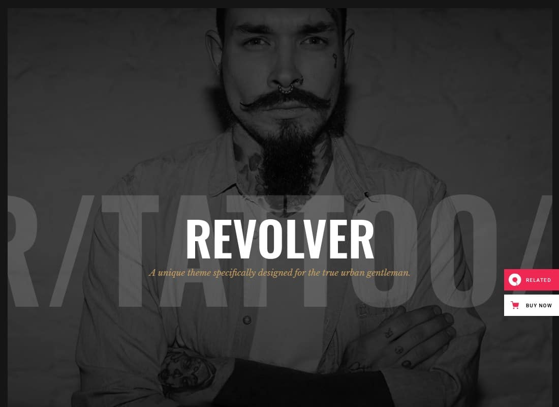 Revolver - Tattoo Studio and Barbershop Theme Website Template