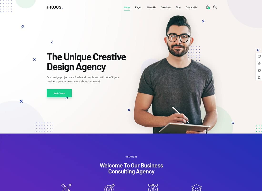 Rhodos | A Colossal Multipurpose Business & Portfolio WordPress Theme Website Template