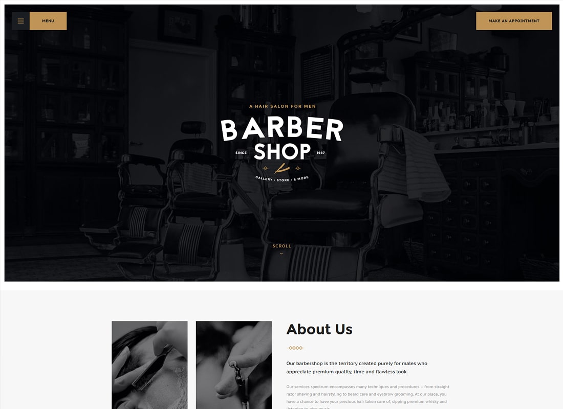 Salon | Barbershop & Tattoo Studio WordPress Theme Website Template