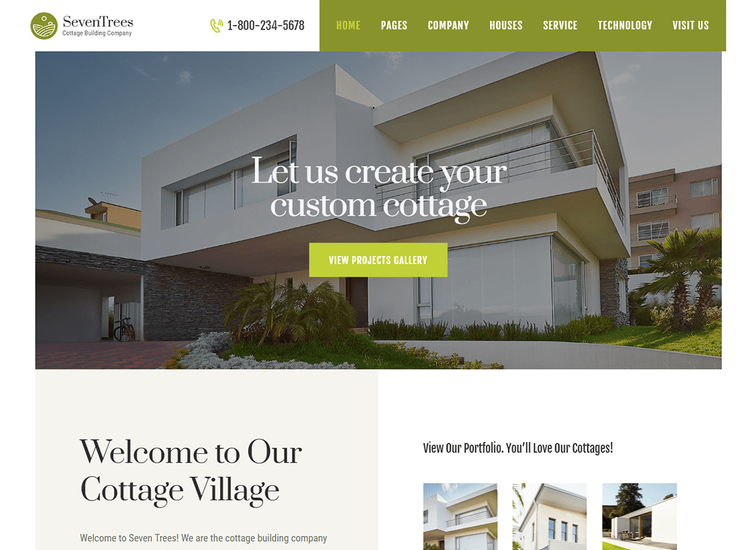 SevenTrees | Real Estate WordPress Theme Website Template