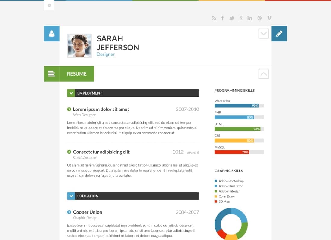 ShiftCV - Blog  Resume  Portfolio  WordPress Website Template