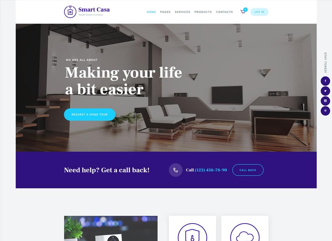 Smart Casa | Home Automation & Technologies WordPress Theme Website Template