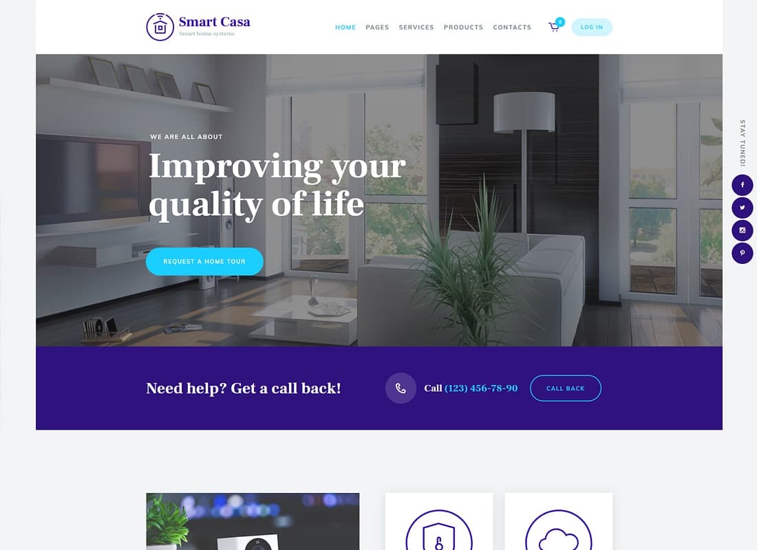 Smart Casa | Home Automation & Technologies WordPress Theme Website Template